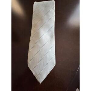 Oscar de la Renta Pale Gray Skinny Necktie Vintage Vtg